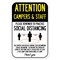 Signmission Public Safety Sign-Campers & Staff Practice Social Distancing, Heavy-Gauge, 12" H, A-1218-25357 A-1218-25357 - alternate 1